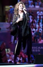SHANIA TWAIN Performs at Arthur Ashe Stadium at Opening Night of US Open 08/28/2017