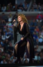 SHANIA TWAIN Performs at Arthur Ashe Stadium at Opening Night of US Open 08/28/2017