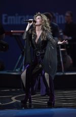 SHANIA TWAIN Performs at Arthur Ashe Stadium at Opening Night of US Open 08/28/2017