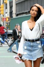 SHANINA SHAIK at 2017 Victoria’s Secret Fashion Show Casting in New York 08/21/2017