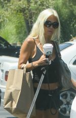 SHAUNA SAND Walks Her Dog Out in Malibu 08/19/2017