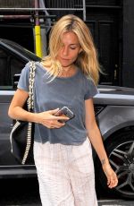 SIENNA MILLER Arrives at Apollo Theatre in London 08/04/2017
