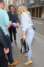 SIENNA MILLER Arrives at Apollo Theatre in London 08/11/2017
