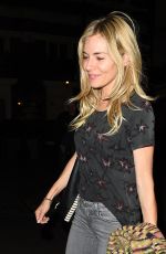SIENNA MILLER Leaves Apollo Theatre in London 08/10/2017