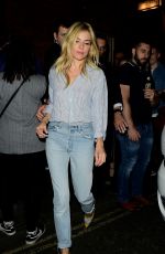 SIENNA MILLER Leaves Apollo Theatre in London 08/12/2017