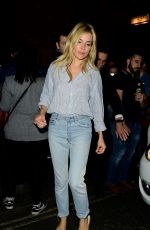 SIENNA MILLER Leaves Apollo Theatre in London 08/12/2017