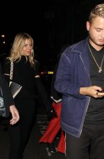 SIENNA MILLER Leaves Apollo Theatre in London 08/21/2017