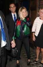 SIENNA MILLER Leaves Apollo Theatre in London 08/22/2017