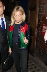 SIENNA MILLER Leaves Apollo Theatre in London 08/22/2017