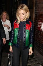 SIENNA MILLER Leaves Apollo Theatre in London 08/22/2017