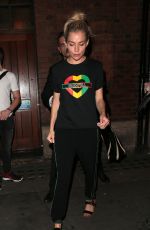 SIENNA MILLER Leaves Apollo Theatre in London 08/24/2017