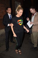 SIENNA MILLER Leaves Apollo Theatre in London 08/24/2017
