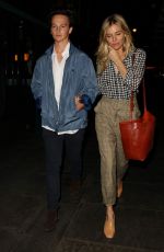 SIENNA MILLER Leaves J Sheekey Restaurant in London 08/30/2017
