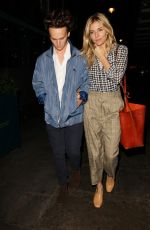 SIENNA MILLER Leaves J Sheekey Restaurant in London 08/30/2017