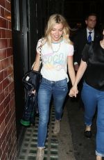 SIENNA MILLER Out in London 08/16/2017