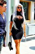 SOPHIA VEGAS WOLLERSHEIM in Tight Dress Out in Beverly Hills 08/24/2017