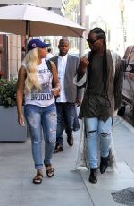 TAMAR BRAXTON Out Shopping in Beverly Hills 08/29/2017