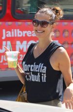 TERI HATCHER in Leggings Out in Los Angeles 08/18/2017