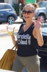 TERI HATCHER in Leggings Out in Los Angeles 08/18/2017