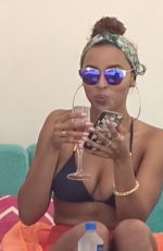 TINASHE in Bikini Top at VIP Cabana  in Las Vegas 08/13/2017