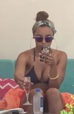 TINASHE in Bikini Top at VIP Cabana  in Las Vegas 08/13/2017