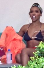 TINASHE in Bikini Top at VIP Cabana  in Las Vegas 08/13/2017