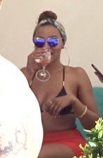 TINASHE in Bikini Top at VIP Cabana  in Las Vegas 08/13/2017