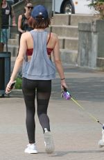 LUCY HALE Walks Her Dog Out in Vancouver 08/07/2017
