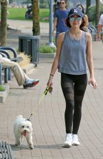 LUCY HALE Walks Her Dog Out in Vancouver 08/07/2017