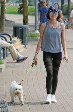 LUCY HALE Walks Her Dog Out in Vancouver 08/07/2017