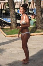 YAZMIN OUKHELLOU and AMBER TURNER in Bikinis at a Pool in Marbella 08/07/2017