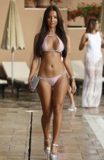 YAZMIN OUKHELLOU in Bikini at The Only Way is Essex Cast in Marbella 08/08/2017