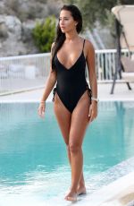 YAZMIN OUKHELLOU in in Swimsuit at a Pool in Turkey 07/17/2017