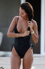 YAZMIN OUKHELLOU in in Swimsuit at a Pool in Turkey 07/17/2017