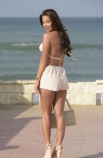 YAZMIN OUKHELLOU on the Set of The Only Way is Essex in Marbella 08/10/2017