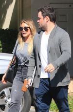 HILARY DUFF and Mike Comrie Leaves Sweet Butter in Studio City 08/30/2017