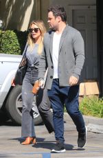 HILARY DUFF and Mike Comrie Leaves Sweet Butter in Studio City 08/30/2017