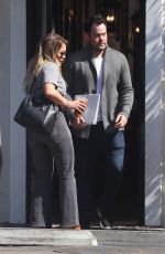 HILARY DUFF and Mike Comrie Leaves Sweet Butter in Studio City 08/30/2017