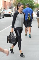 ADRIANA LIMA Arrives at a Gym in New York 09/21/2017