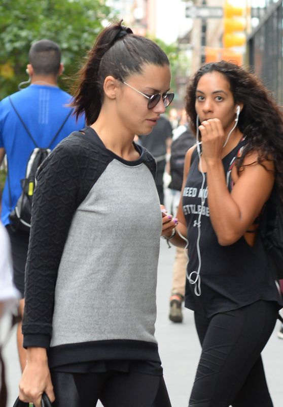 ADRIANA LIMA Arrives at a Gym in New York 09/21/2017