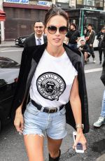ALESSANDRA AMBROSIO Arrives at Balmain Fashion Show in Paris 09/28/2017