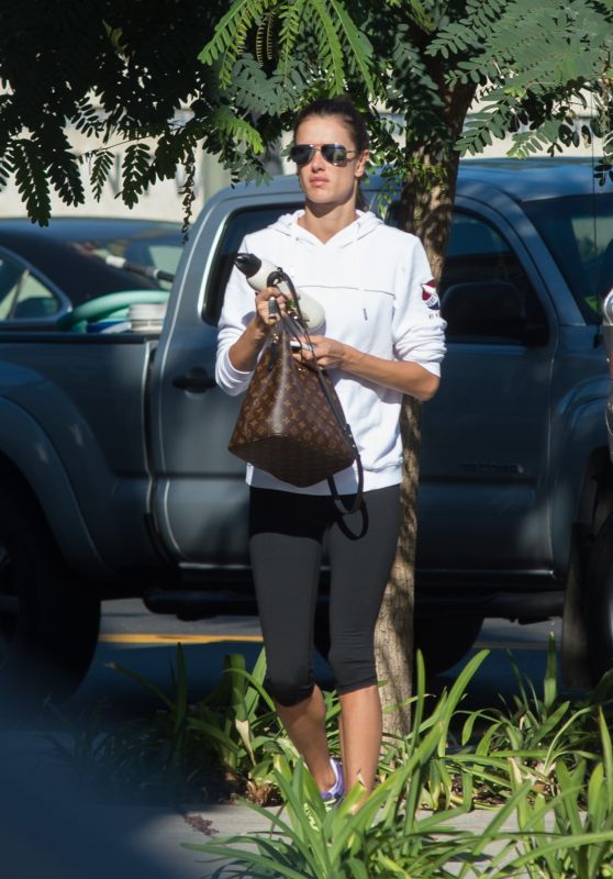ALESSANDRA AMBROSIO at a Gym in Los Angeles 09/25/2017
