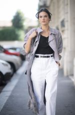ALESSANDRA AMBROSIO Out and About in Milan 09/20/2017