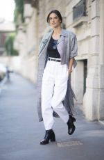 ALESSANDRA AMBROSIO Out and About in Milan 09/20/2017