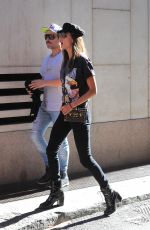 ALESSANDRA AMBROSIO Out for Lunch in Milan 09/21/2017