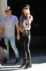 ALESSANDRA AMBROSIO Out for Lunch in Milan 09/21/2017