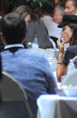 ALESSANDRA AMBROSIO Out for Lunch in Milan 09/21/2017