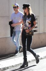 ALESSANDRA AMBROSIO Out in Milan 09/21/2017