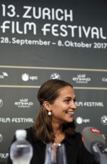 ALICIA VIKANDER at Euphoria Press Conference at 13th Zurich Film Festival 09/29/2017