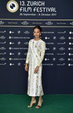 ALICIA VIKANDER at Euphoria Premiere at 13th Zurich Film Festival 09/29/2017